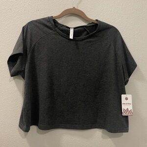 Ebb & Flow Short-Sleeve Athleisure Crop Top